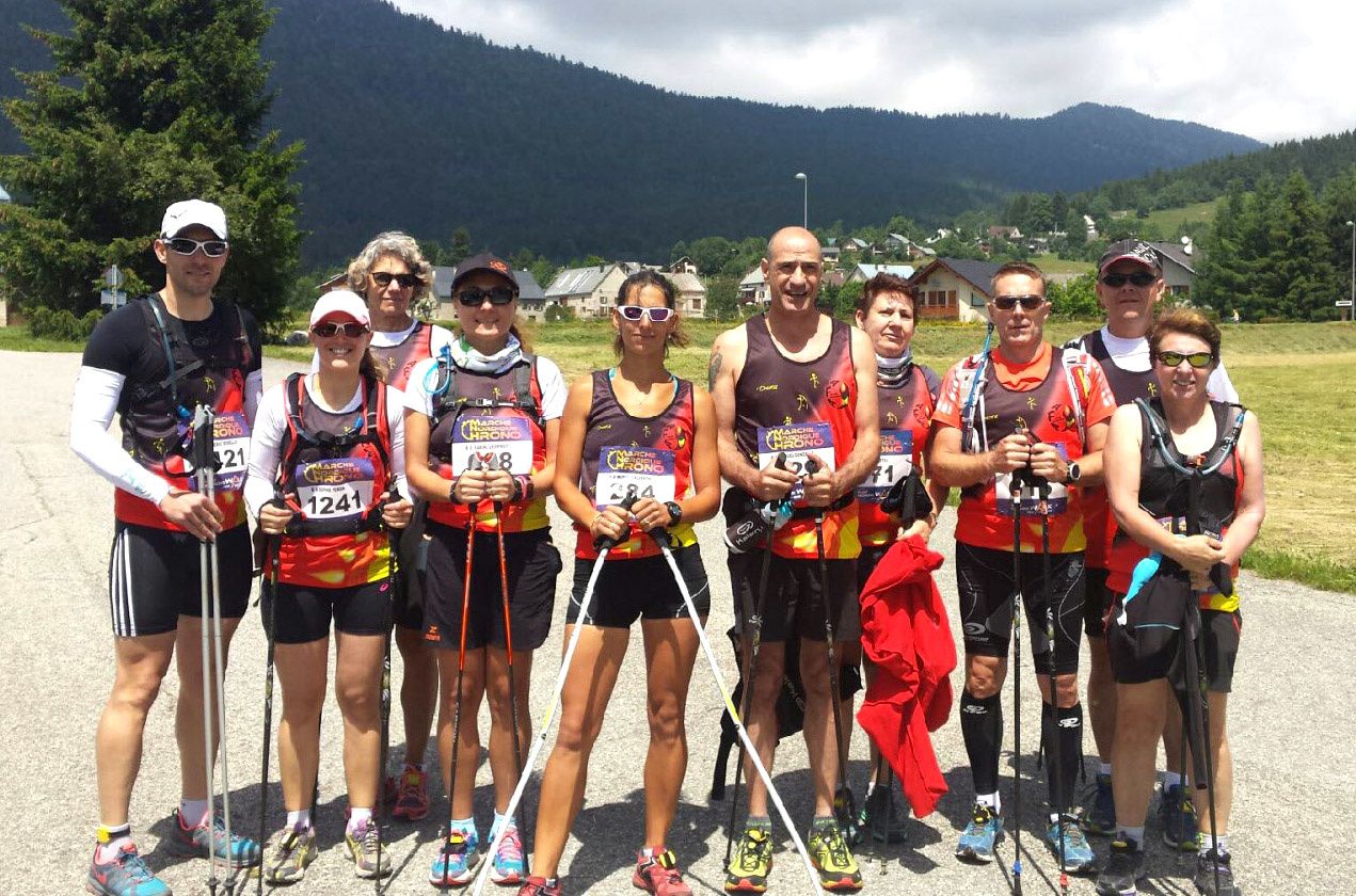 Les marcheurs nordiques étaient présents au chrono de l'Euro Nordic Walk d'Autrans - Photo: AFA