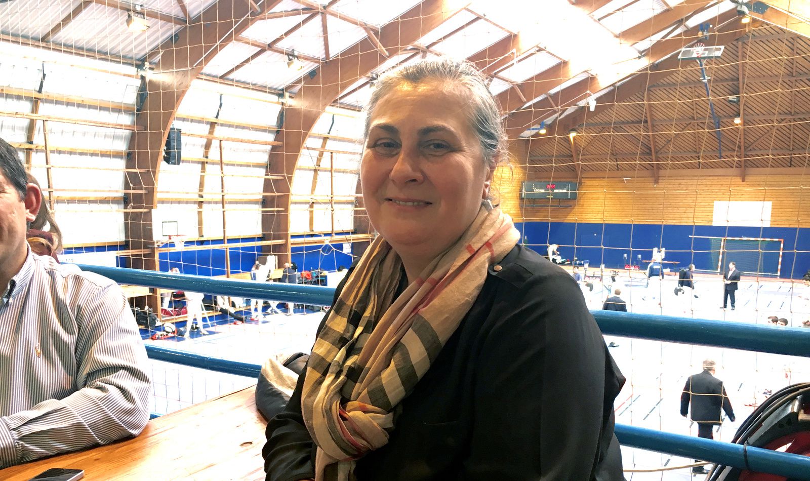 Isabelle Lamour présidente de la Fédération Française d'Escrime en visite ce samedi après-midi à la 16e édition du Circuit national épée de Vénissieux